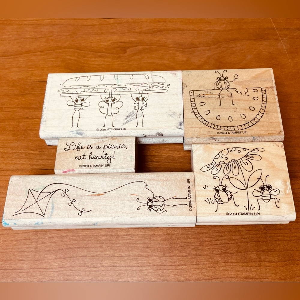 Stampin’ Up Ladybug Picnic Rubber Stamp Set